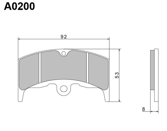 Brake Pads KH80 Premium Semi-Metallic (ECE R90) Made in Japan (2P-222NS) 