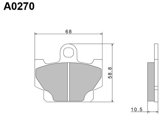 Brake Pads KH81 Premium Semi-Metallic (ECE R90) Made in Japan (2P-230GS) 