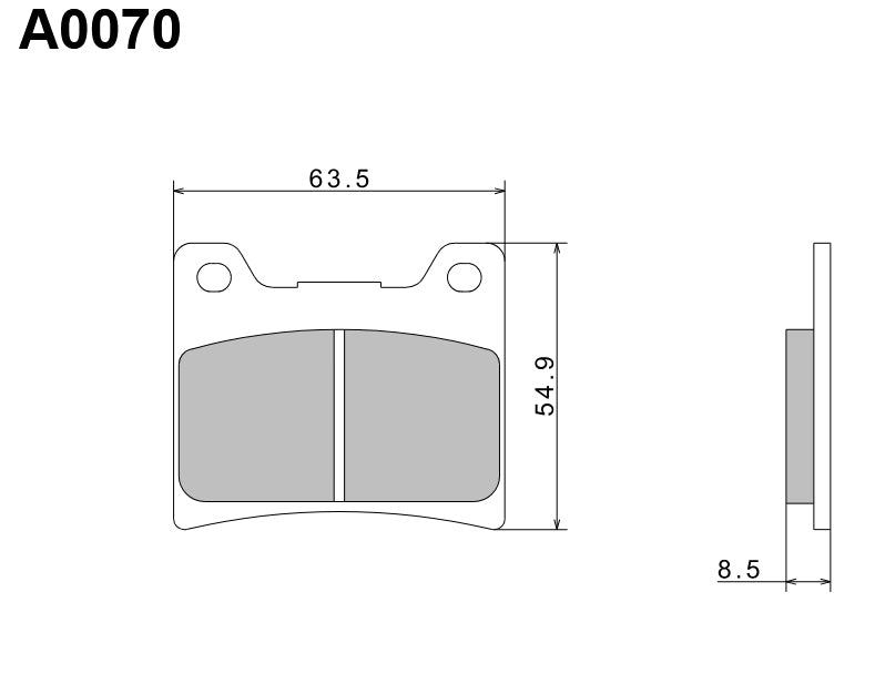 Brake Pads KH88 Premium Semi-Metallic (ECE R90) Made in Japan (2P-207NS) 