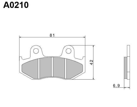 Brake Pads KH92 / KH323 Premium Semi-Metallic (ECE R90) Made in Japan (2P-223NS) 