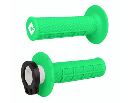 Off-Road Half Waffle MX V2 Lock-On Grip Fluo Green 