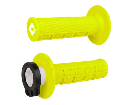 Off-Road Half Waffle MX V2 Lock-On Grip Fluo Yellow 