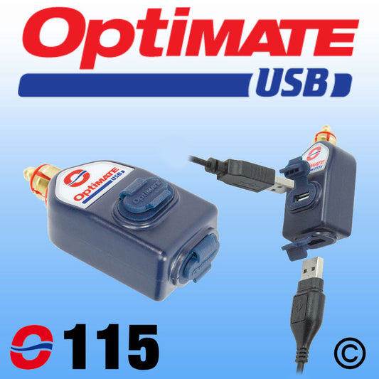 USB charger with DIN plug for CAN-bus BMW, with dual USB sockets (3300mA) (straight) (EL) – old code O115