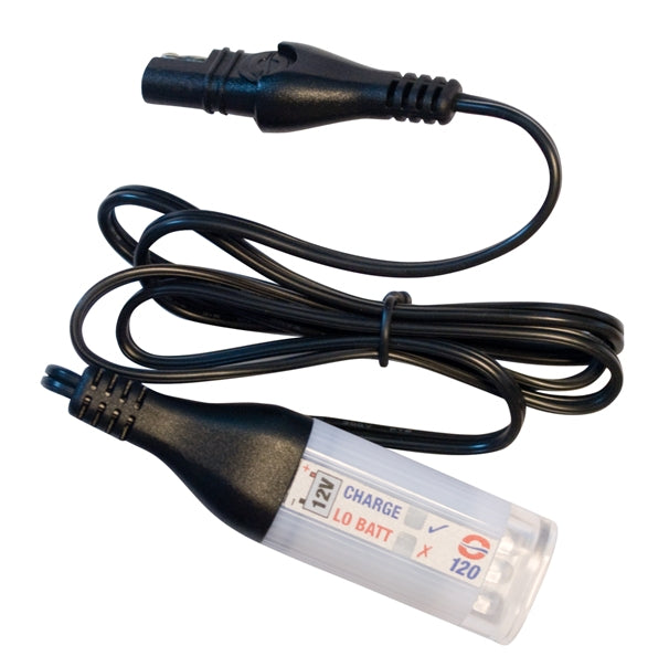 LED flashlight with battery charge indicator for SAE connector (EL)