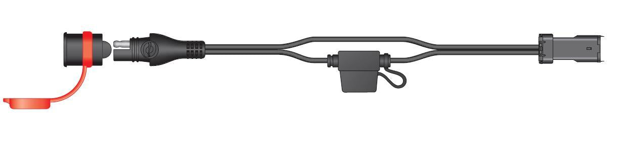 Cable with plug to connect charger to Ducati socket and SAE connector (length 30cm) (EL)