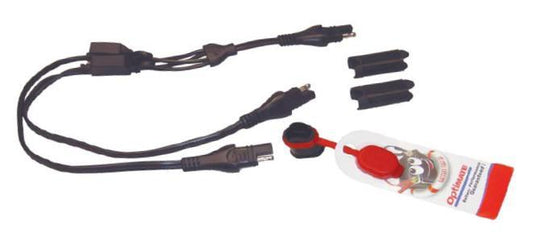 Splitter to connect two accessories to SAE connector (with 15A fuses, length 50cm) (EL)