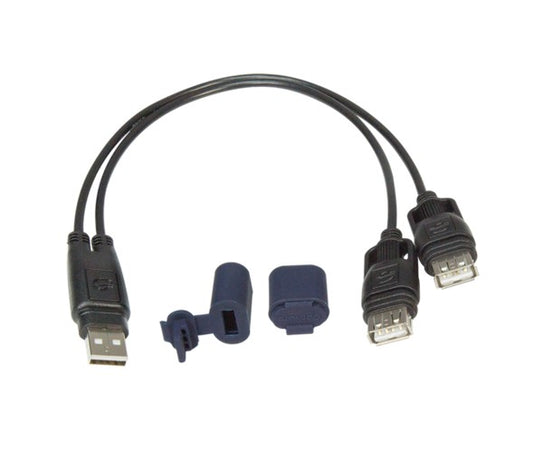 USB cable splitter with waterproof cover (EL) (length 30cm)