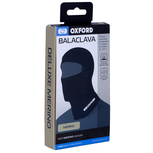 Merino Wool Balaclava Large Eye Opening Deluxe Merino Black Uni Size 