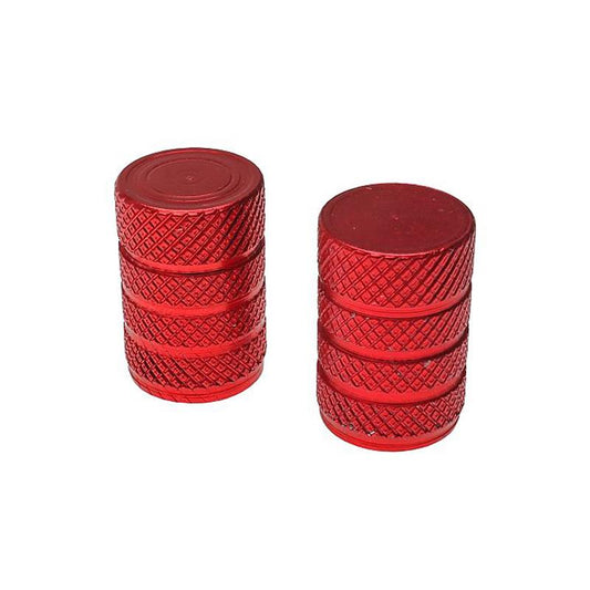 Aluminum Valve Caps – Set of 2 – Red 