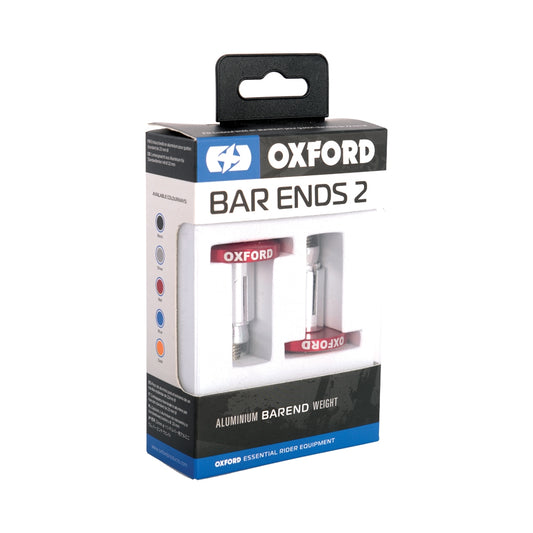 Handlebar Weights Bar Ends 2 (Flat) Red 
