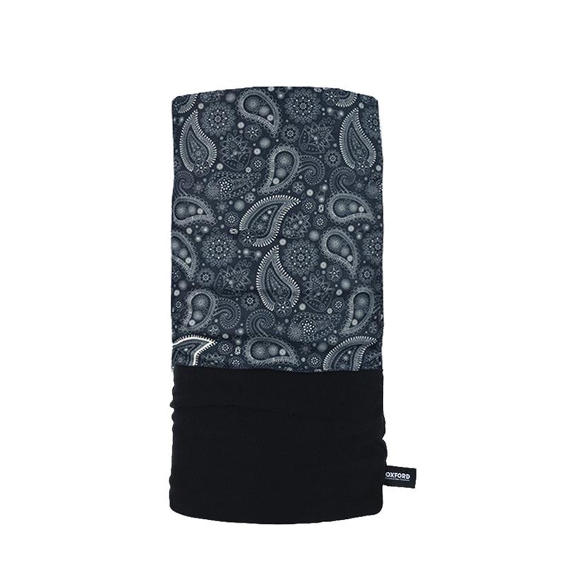 Neck Warmer Snug Paisley Navy Grey 