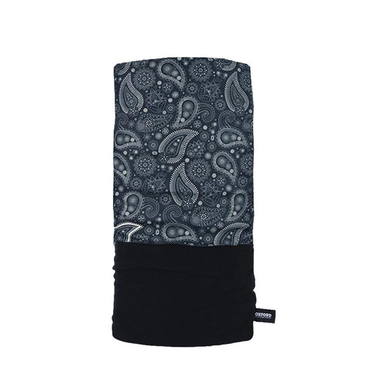 Neck Warmer Snug Paisley Navy Grey 