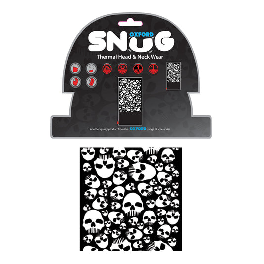 Neck Warmer Snug Skulls White/Black Uni Size 