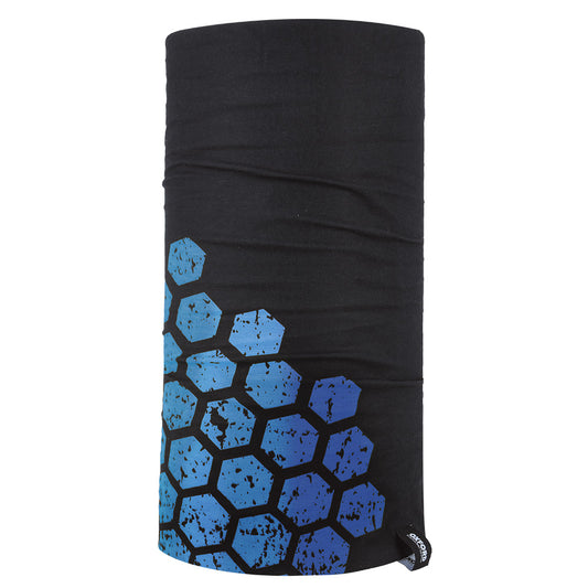 Multifunction Windproof Neck Tube Comfy Hex 3-Pack Black/Blue 