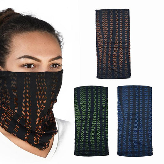 Multifunction Windproof Neck Tube Comfy Haste 3-Pack Green/Blue/Orange 