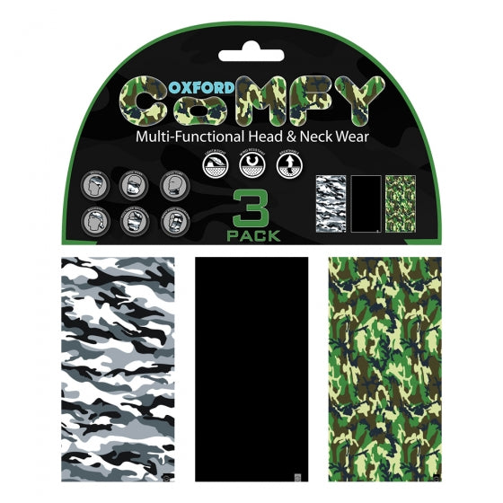 Multifunction Windproof Neck Tube Comfy 3-Pack Camo 