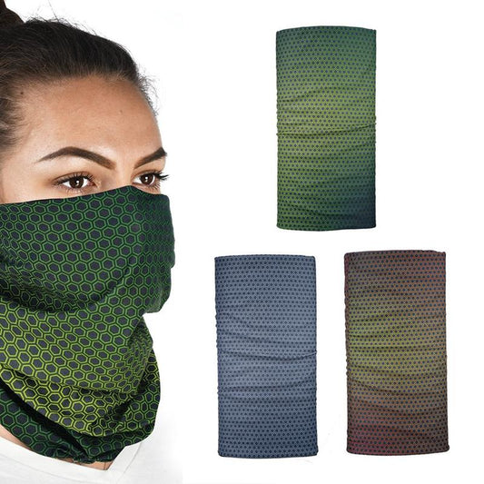 Multifunction Windproof Neck Tube Comfy Nacreous 3-Pack Grey/Green/Purple 