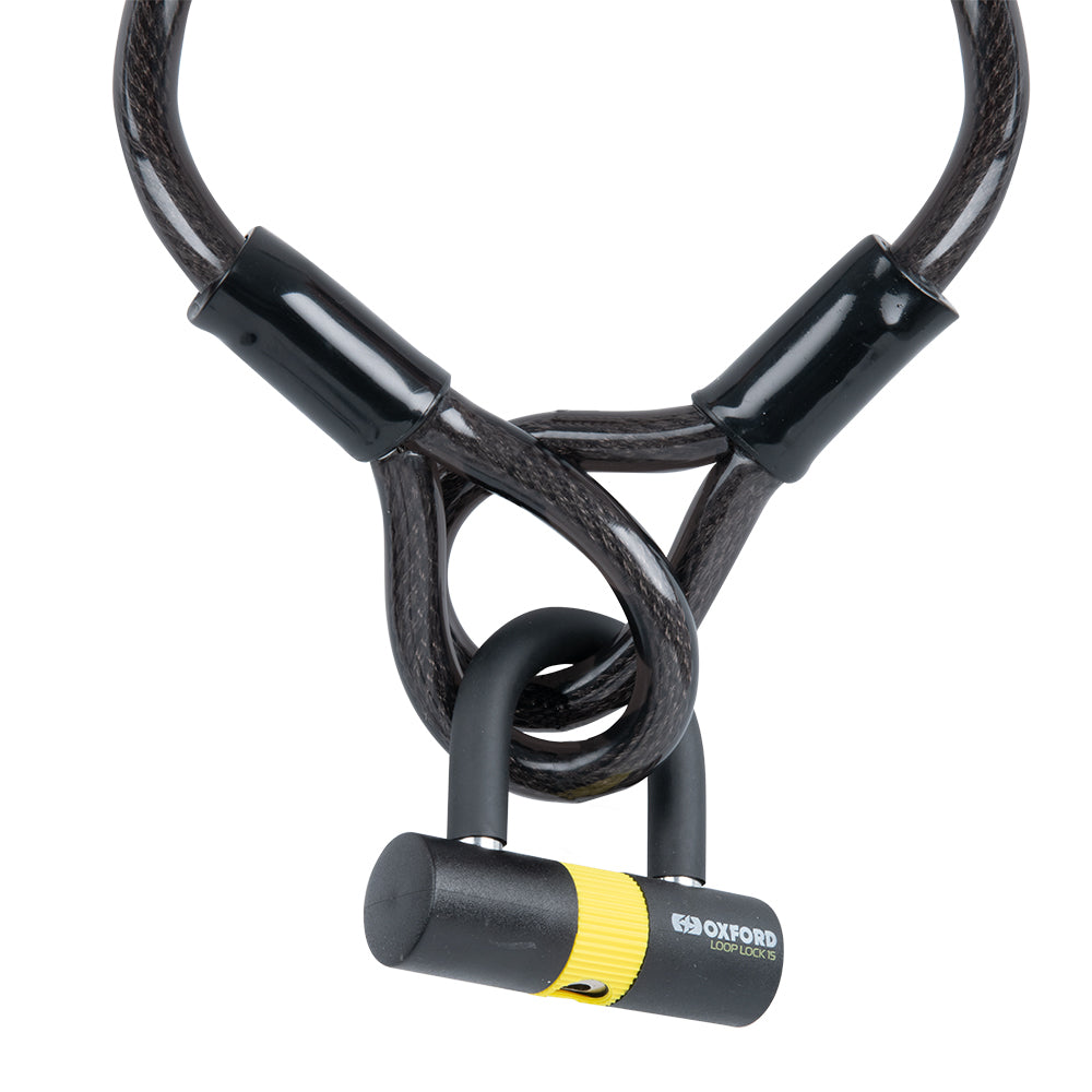 Steel Loop Lock Cable 2m x 15mm with Padlock 