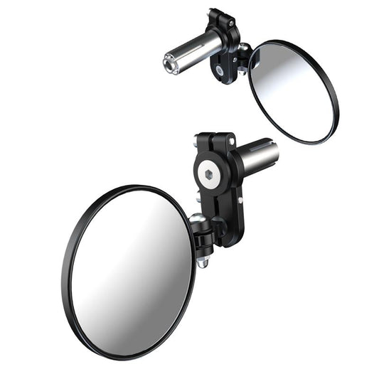 Bar End Mirror Black Set 