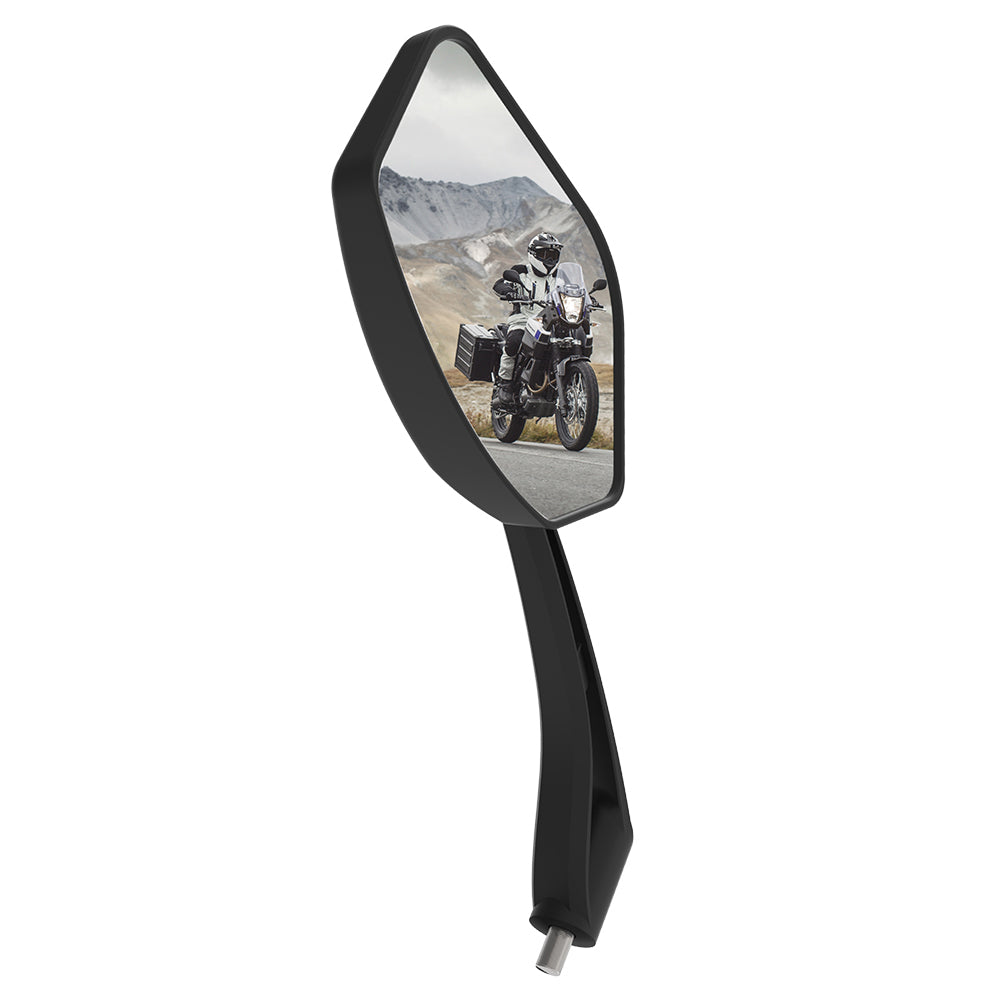 Universal Mirror Trapezium Left M10x1.25 RH Thread Black 