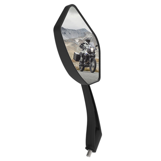 Universal Mirror Trapezium Left M10x1.25 RH Thread Black 
