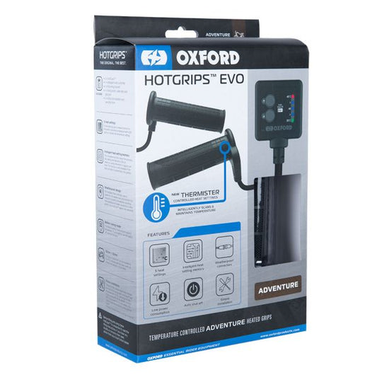 Heated Grips EVO Adventure w/ Control Panel & Thermostat 22mm Length 122-132mm 