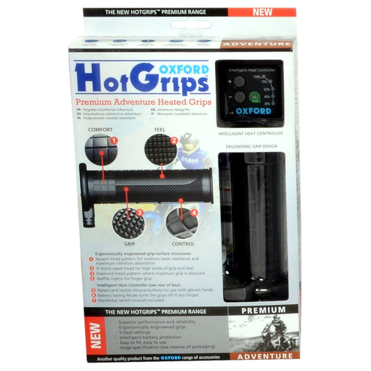 Heated Grips Premium Adventure w/ V8 Controller 22mm Length 122-132mm 
