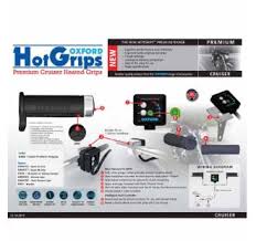 Heated Grips Premium Cruiser 1" (138-119mm) Chrome End 