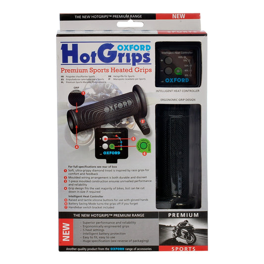 Heated Grips Premium Sport w/ Battery Saving Mode 22mm Length 114/123mm 