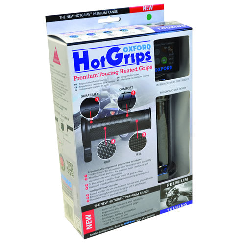 Heated Grips Touring w/ Control Panel 22mm Length 110-120mm 