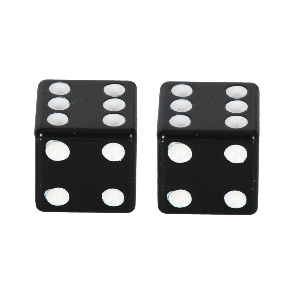 Valve Caps Cube Shape Black (2 pcs) 