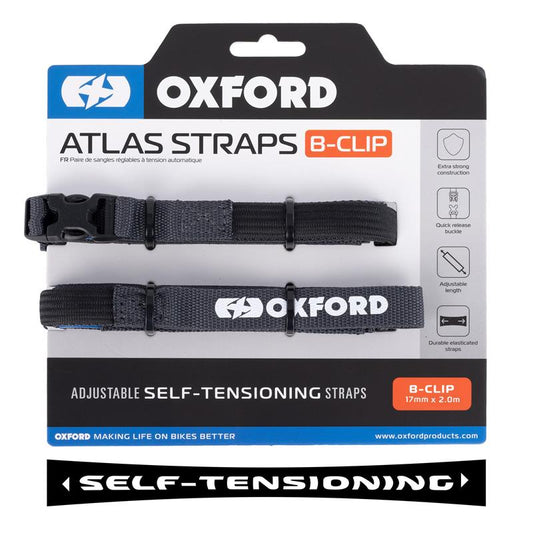 Atlas B-Clip Tie Down Straps 17mm x 2m Grey (2 pcs) 