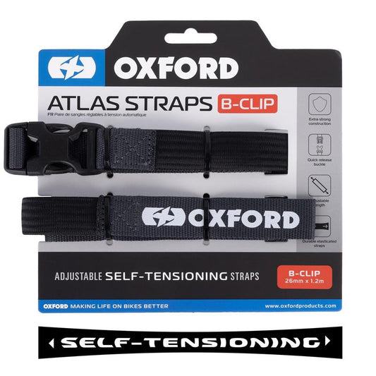 Atlas B-Clip Tie Down Straps 26mm x 1.2m Grey (2 pcs) 