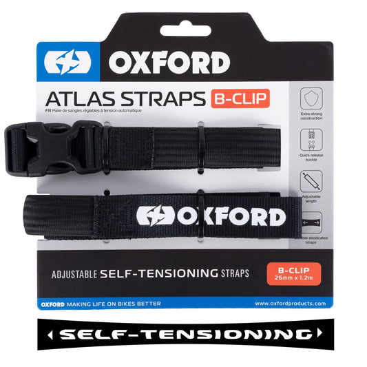 Atlas B-Clip Tie Down Straps 26mm x 1.2m Black 