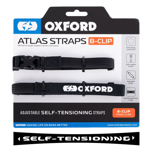 Atlas B-Clip Tie Down Straps 17mm x 1.2m Black 