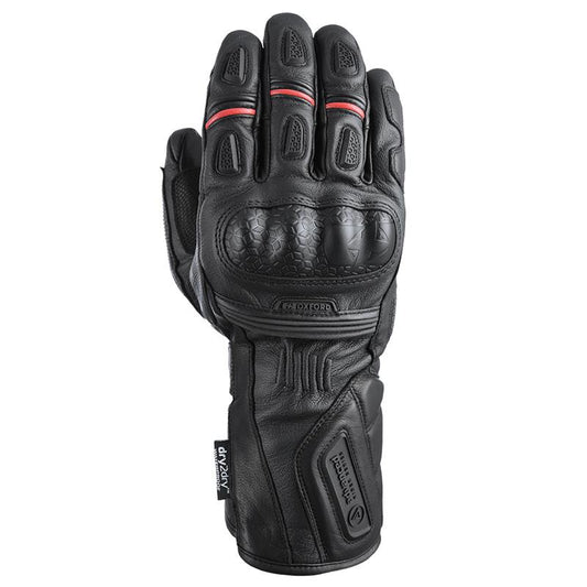 Leather Long Gloves Mondial MS Tech Black Size M 
