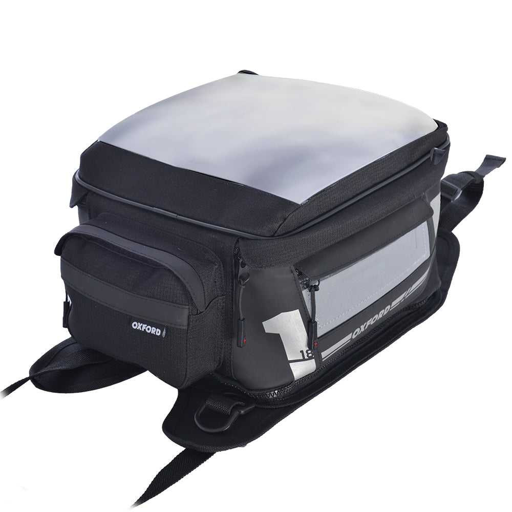 Motorcycle Tank Bag F1 Small 18L Strap-On Black (Replaces OL4) 