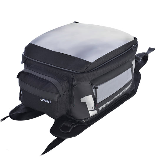 Motorcycle Tank Bag F1 Small 18L Strap-On Black (Replaces OL4) 