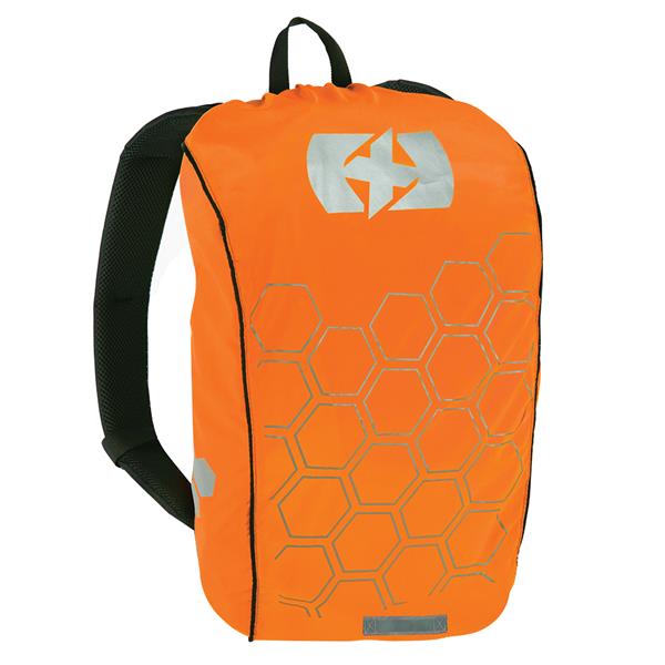 Waterproof/Reflective Backpack Cover Orange/Grey (Old Code: RE463O) 