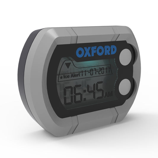 Digital Clock with Thermometer Silver 