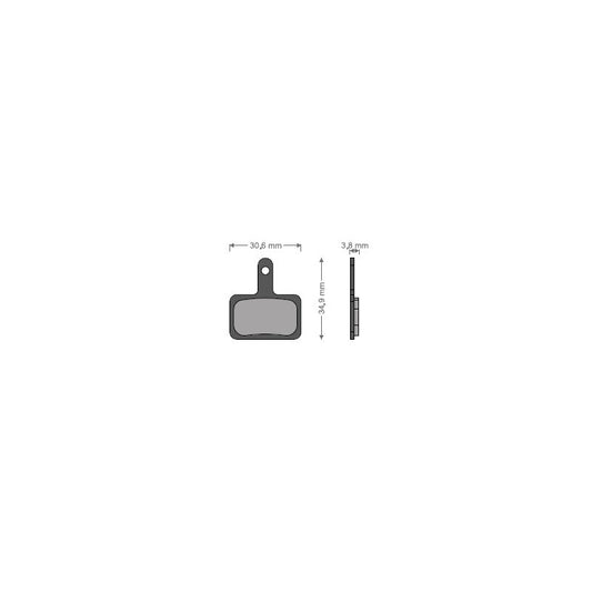 BIKE BICYCLE BRAKE PADS E-BIKE MTB / ROAD / ELECTRIC FITS SHIMANO DEORE BR-M575, BR-M525, BR-M515, BR-T615, BR-M506, BR-M505, BR-MT500, BR-M495, BR-M486, BR-M485, BR-M475 BR129