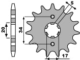 Front Sprocket 2060 12 18NC Honda CRF230 03-15 (Chain 520)