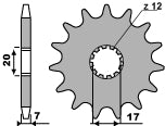 Front Sprocket 2064 12 18NC HM, AM6, Aprilia 50 RS (Chain 428)