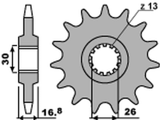Front Sprocket 2068 14 18NC Honda XL1000V Varadero 99-13, CBR650F 14-16, CBR600F 99-12 (JTF1370.14) (Chain 525)