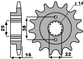Front Sprocket 2075 15 18NC Ducati 748 Strada 95-02 (-1) (Chain 520)