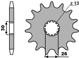 Front Sprocket 2090 17 18NC Triumph 1000, 900, 750 (Chain 530)
