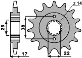 Front Sprocket 2094 15 Ducati 900 Monster I.E. 00-02 (Chain 520)