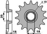 Front Sprocket 2140 10 Montesa 4T R (4RT) 250 (Chain 520)