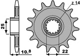 Front Sprocket 2145 15 Aprilia SXV, RXV 450, 550 (JTF707.15) (Chain 520)