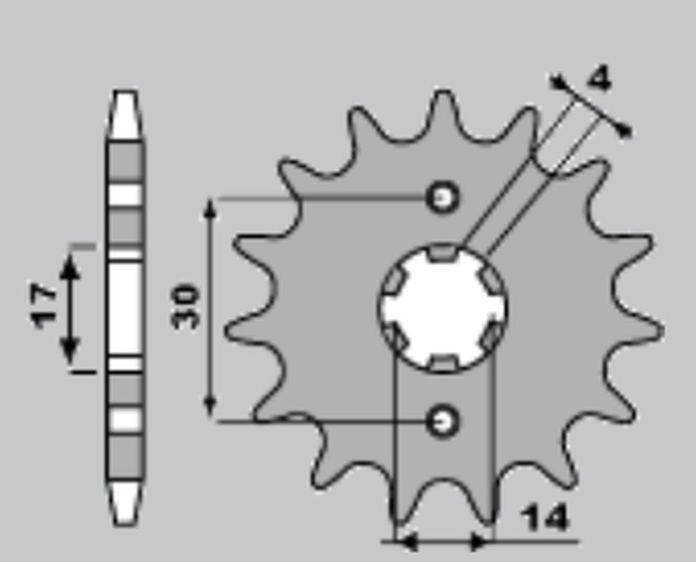 Front Sprocket 270 16 Suzuki DRZ110, Kawasaki KLX110 (Chain 420)